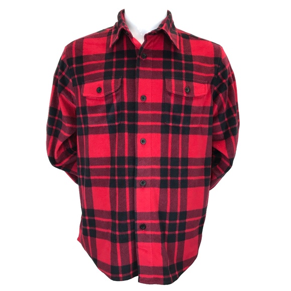 Chaps NWOT Soft Fleece Buffalo Plaid Shirt M - Picture 2 of 7